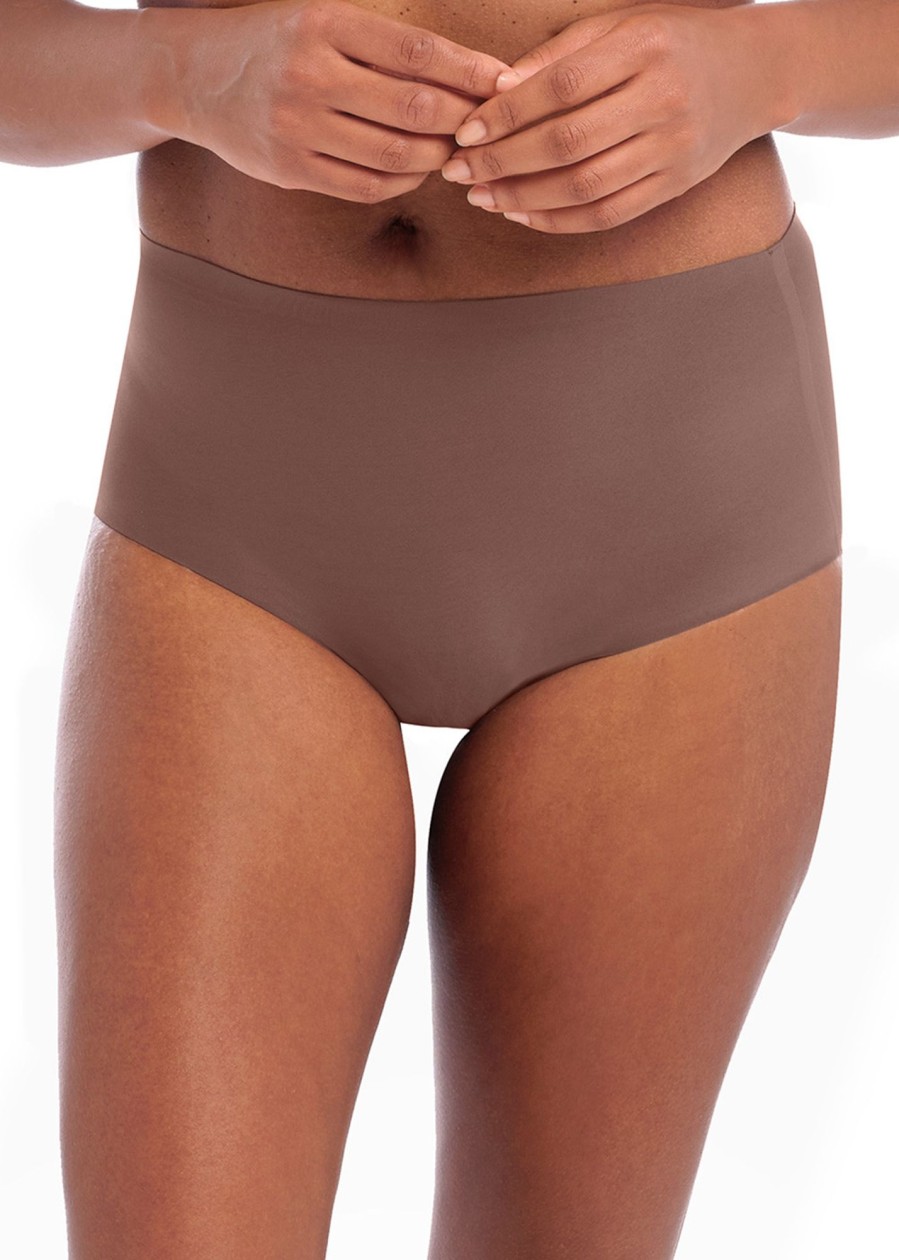 Underklader Fantasie | Fantasie Smoothease Invisible Brieftrosor Med Hog Midja One Size Brun